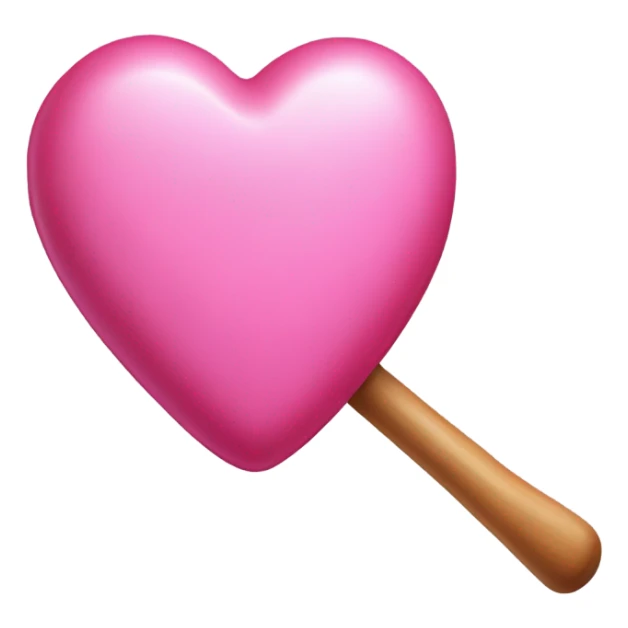 Heart candy: A round candy with a small paddle in the center sticker