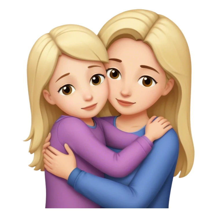 Mom hug her daughter’s  sticker