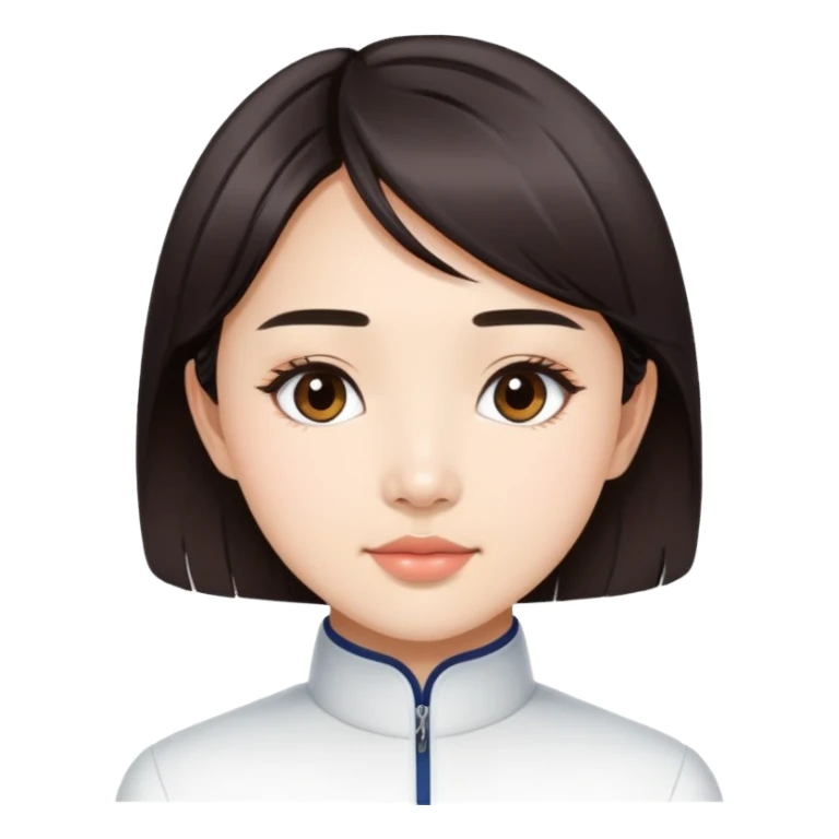 beautiful asian girl with charles lecerlec sticker