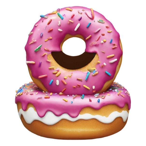 smiling donut sticker