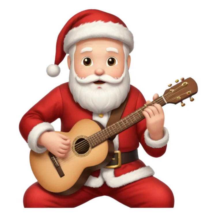 santa guitarist sticker