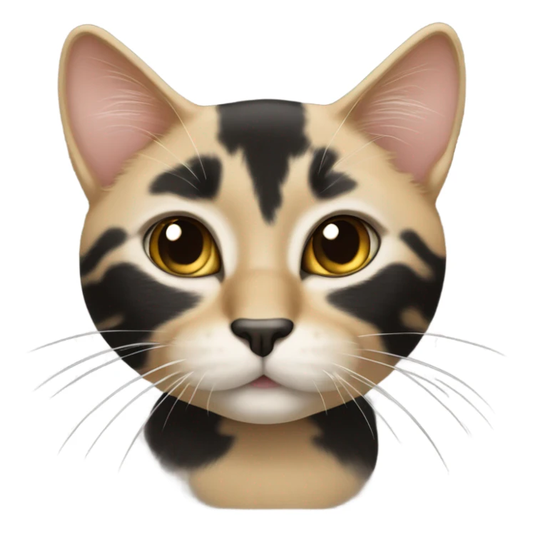 black and blonde toitose cat sticker