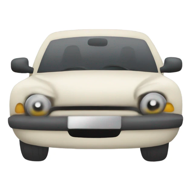 Car with disheveled British people driving sticker