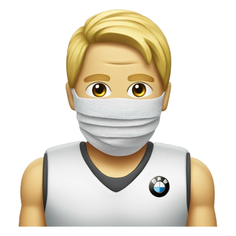 beater of a car BMW with bandages on it sticker