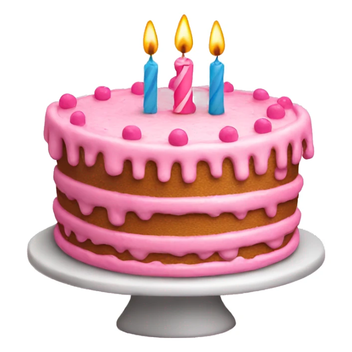 Pink birthday cake  sticker