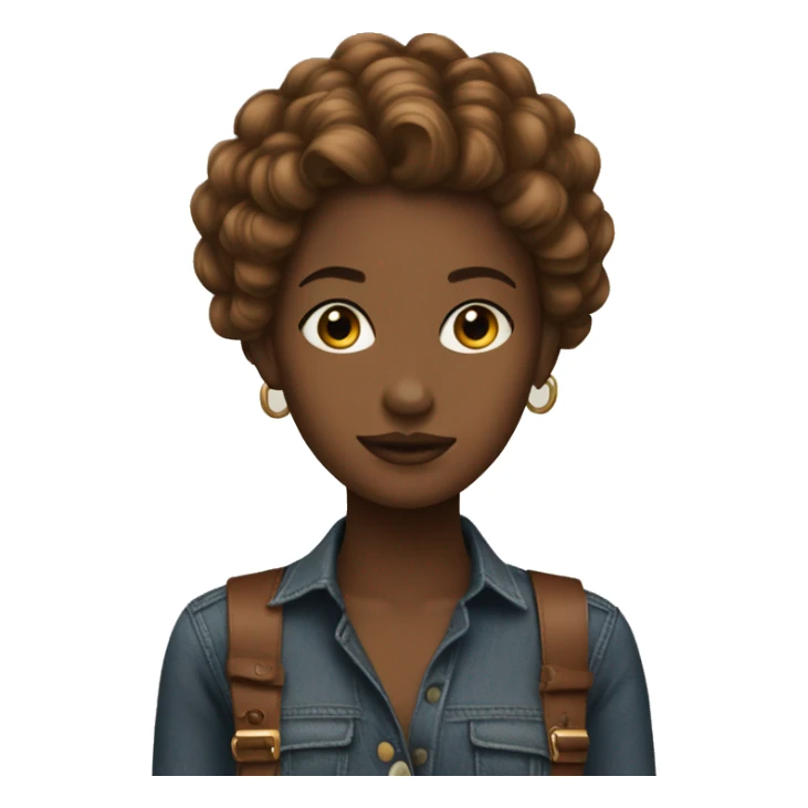 Stylish it Girl with Brown Haie  sticker