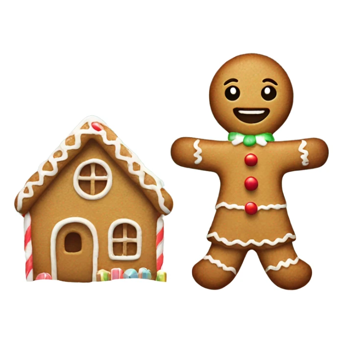 gingerbread lady with merry christmas sign sticker