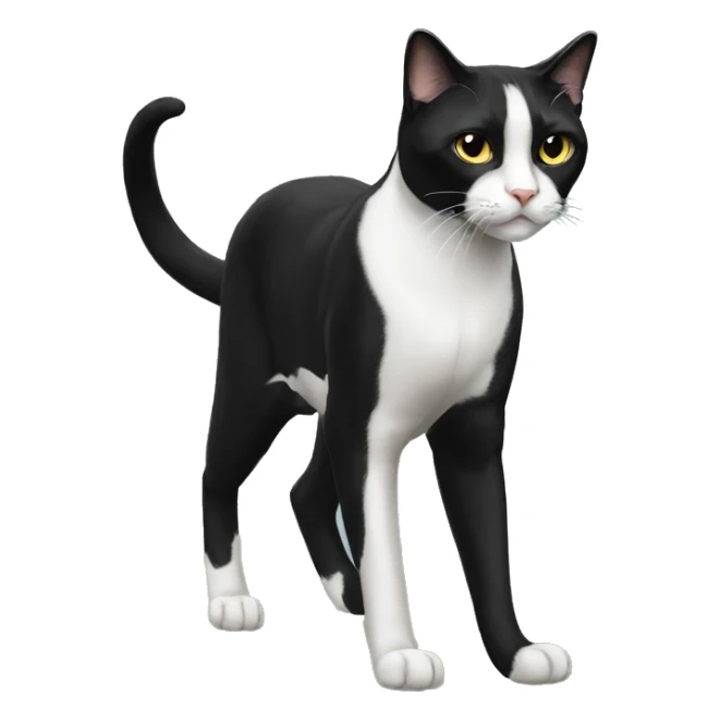 Tuxedo Cat Breed Full Body sticker