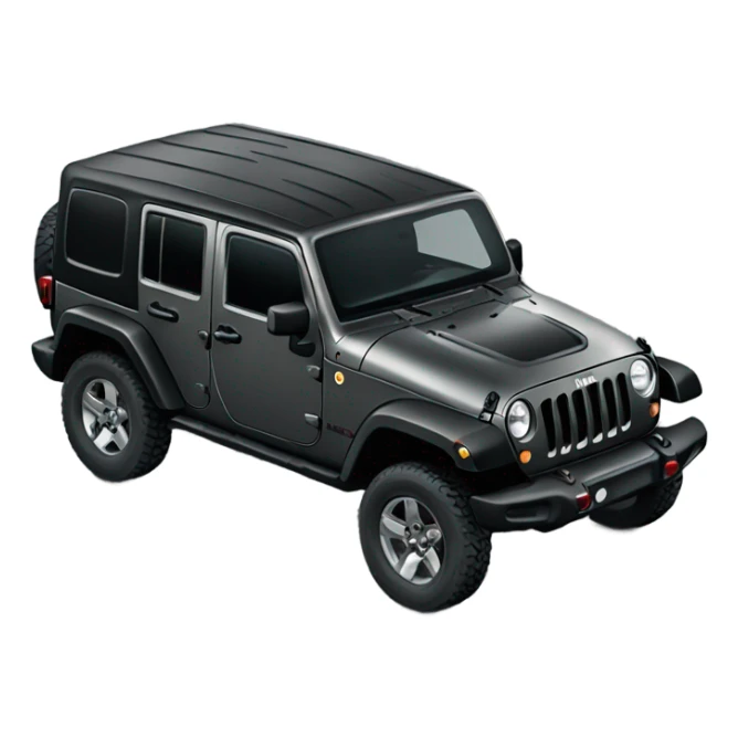 Black jeep wrangler rubicon  sticker