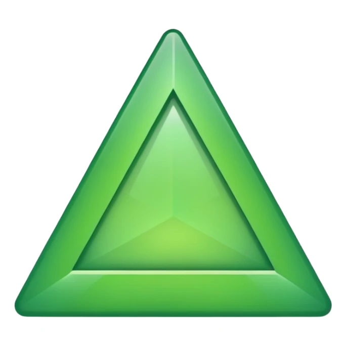 change color to green from red for 🔺 with same size sticker