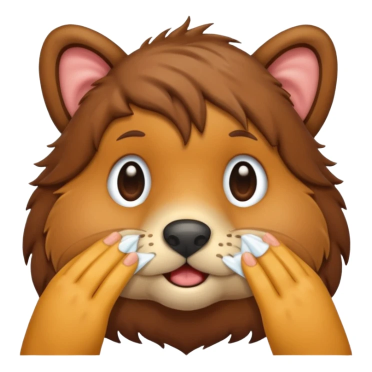 animal wiping its nose sticker