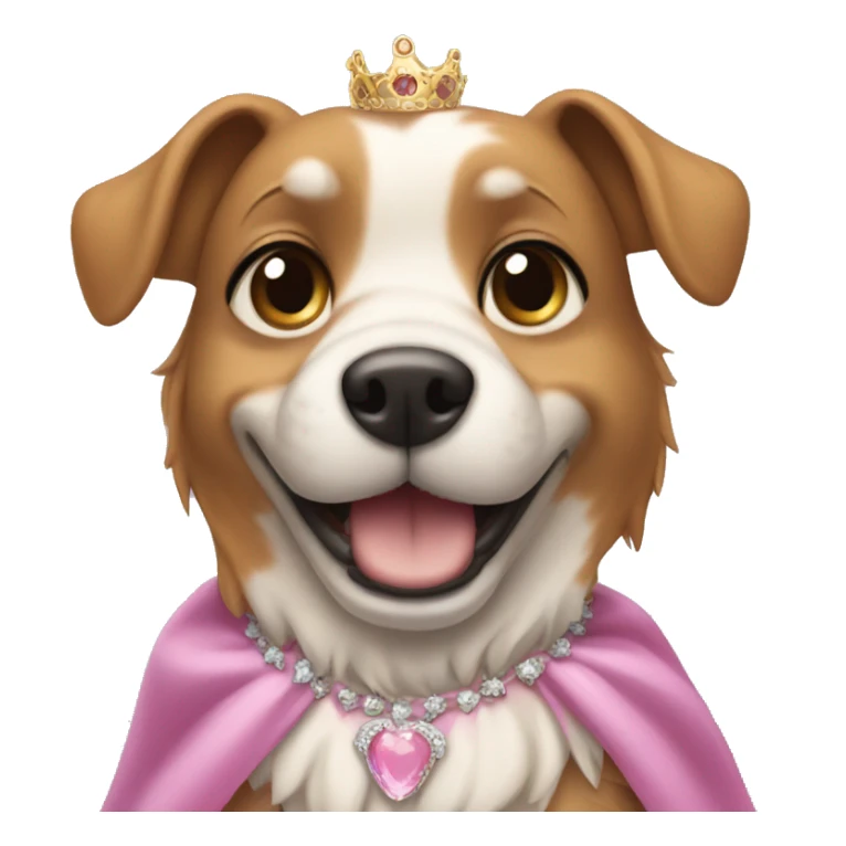 dog wearing a princess dress  sticker