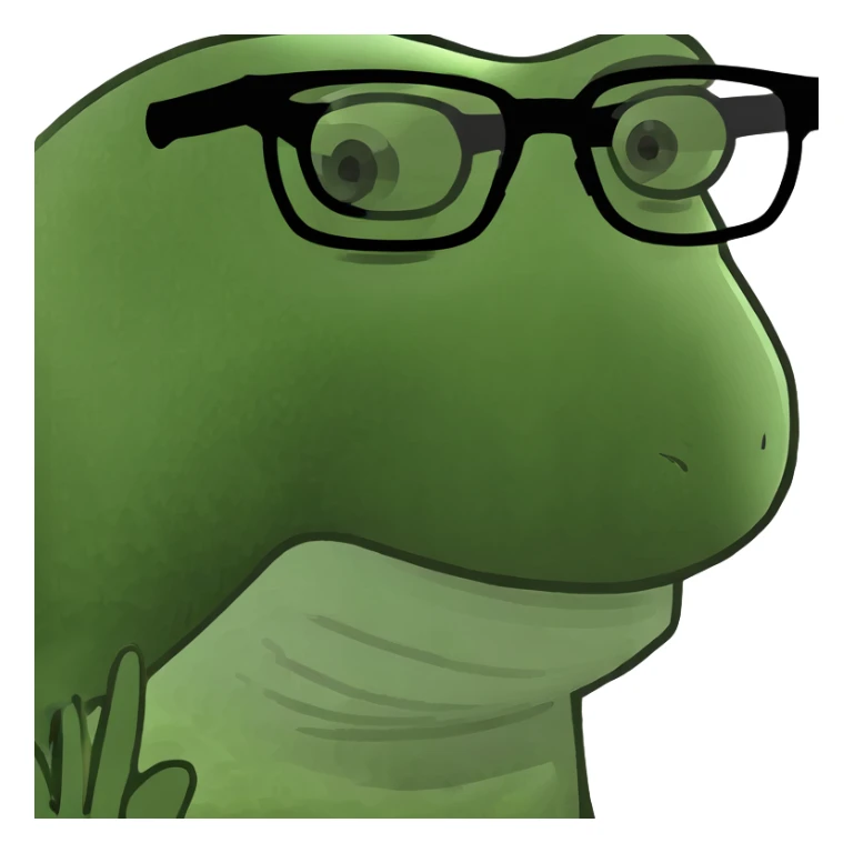 man with blue eyes brown hair with rectangle glasses  sticker