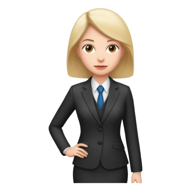 Female business woman standing sticker