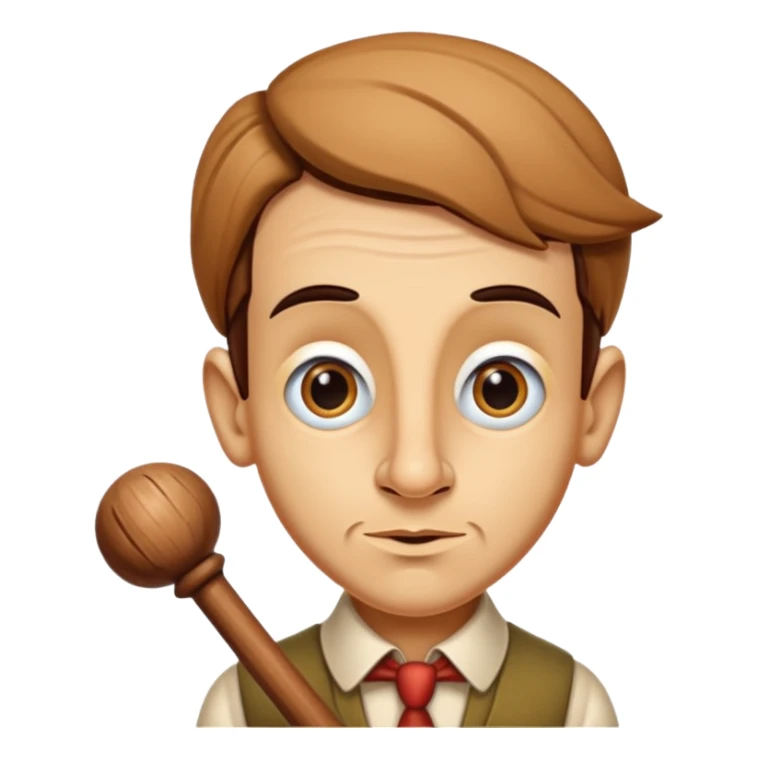 pinocchio liar with a long narrow nose of wood sticker