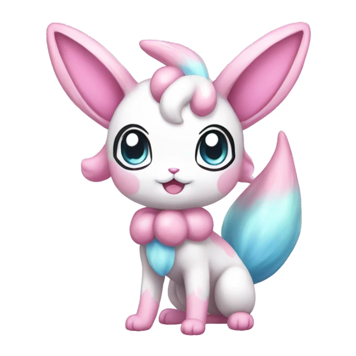 Kawaii Pastel Shiny Sylveon Full Body sticker