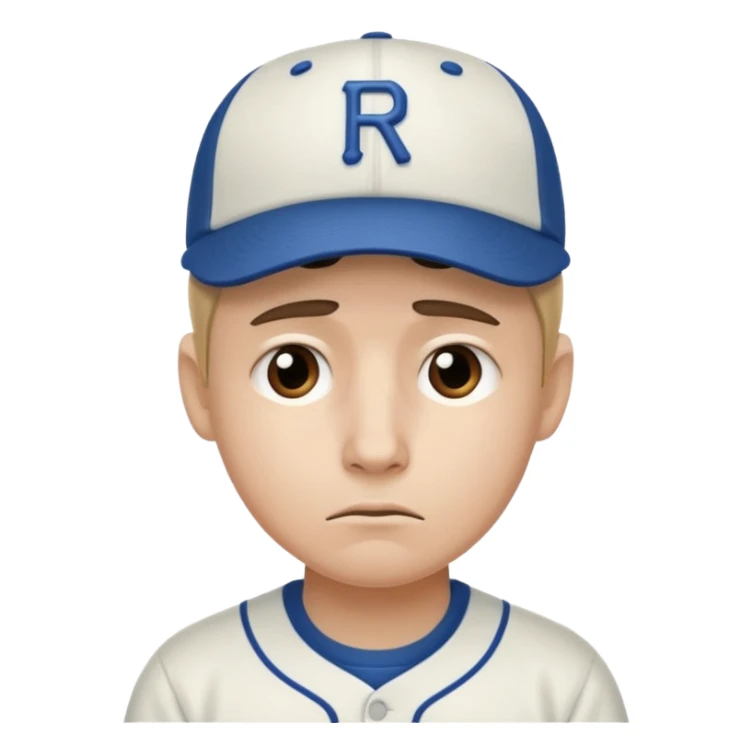Una carita triste con una gorra de base pro show i q se llame rober sticker