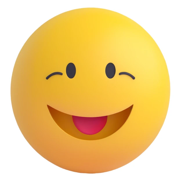 3D smiley emoji, round shape, turquoise color, with text 'szétcsúszva', tired face sticker