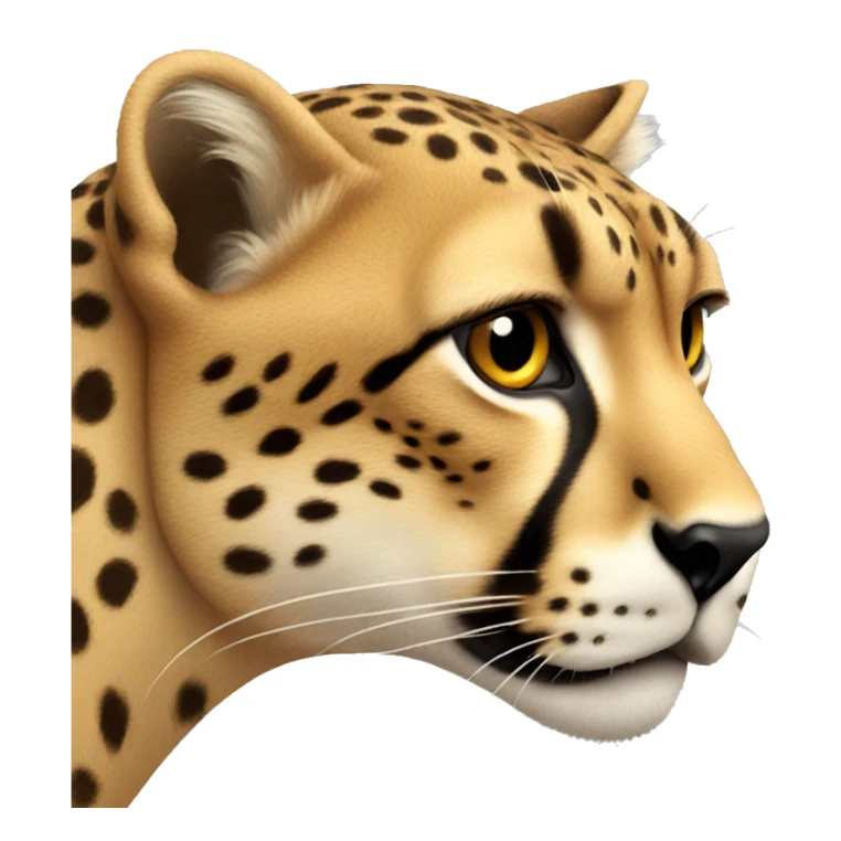 Detailed cheetah emoji side view" sticker
