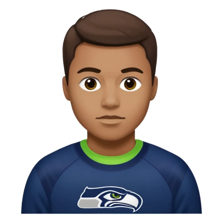 Create an emoji of me with a seahawks sweater sticker