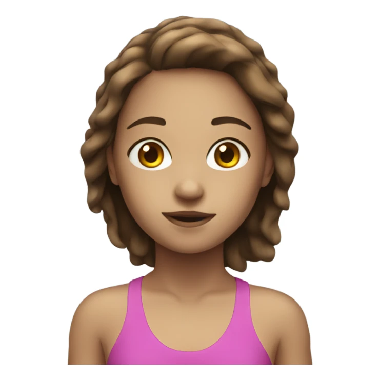Swimming girl with brown hair  sticker