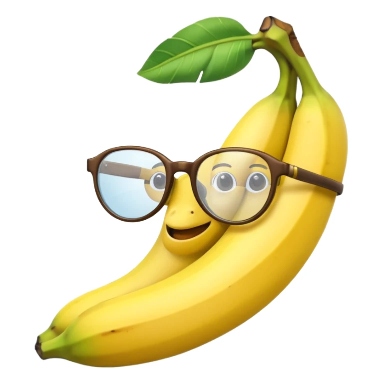 banana with glasses one banana only sticker