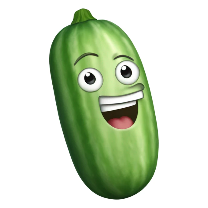Big cucumber with tongue out sticker