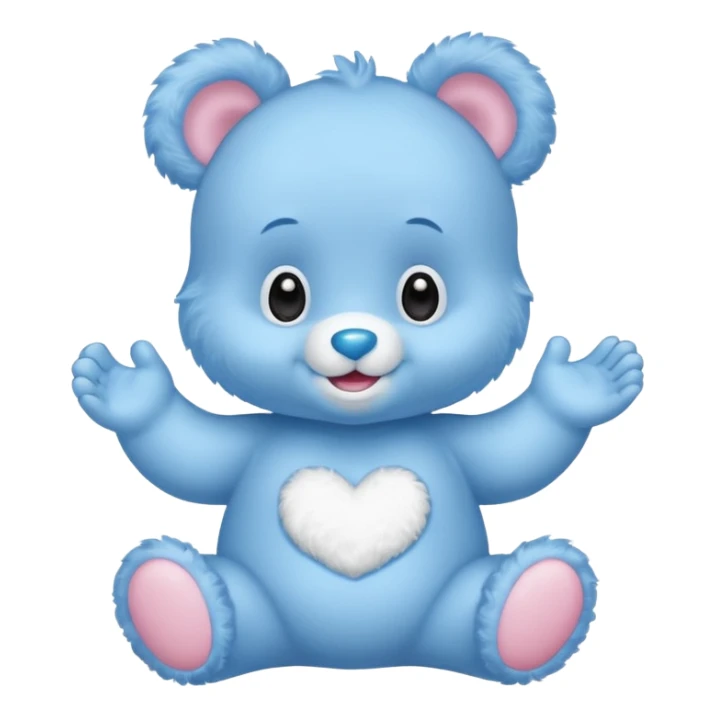 cute blue baby care bear sticker