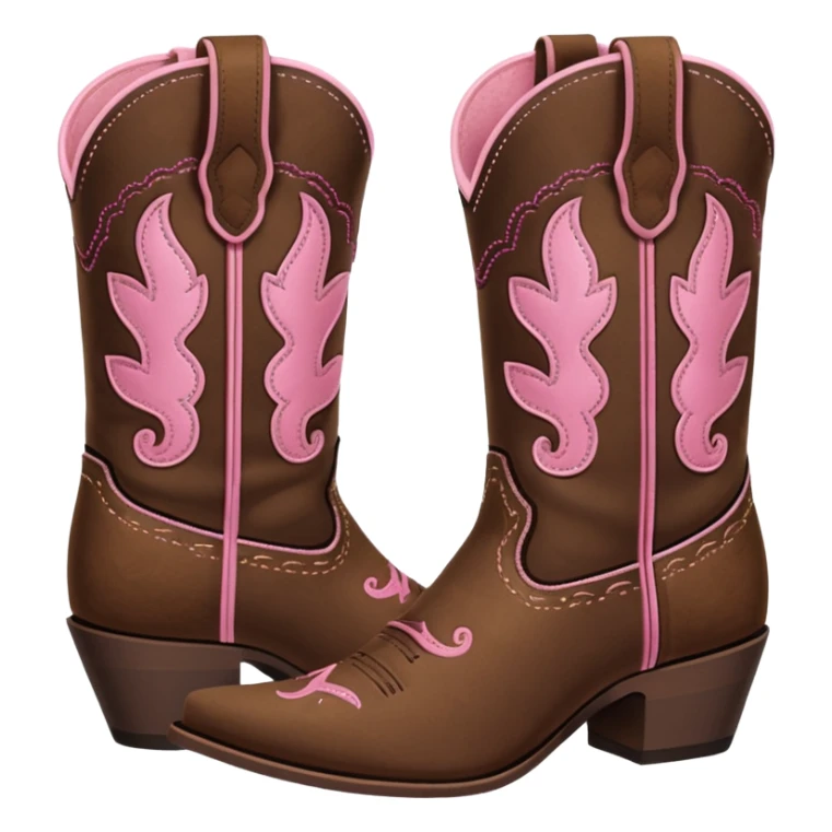 cowgirl boots cute a tiny bit of pink on it sticker
