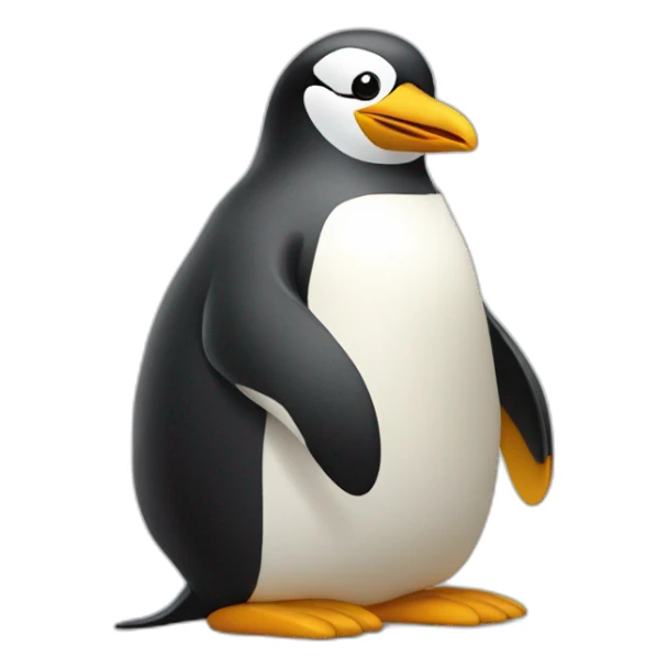 Un pingouin qui fait de la moto sticker