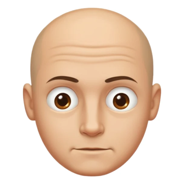 Generate a sarcastic emoji or sticker in a minimal flat-design style.  
The emoji should display a confident “nah, not today” attitude:  
- raised eyebrow  
- slight smirk  
- subtle eye-roll or side glance  
- rounded man face, without hair, ears sticker