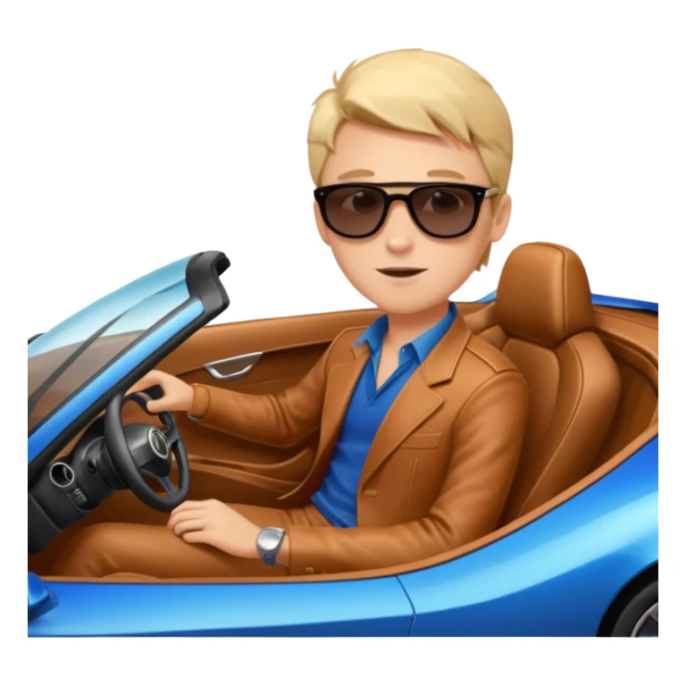 A rich boy in the super car going in speed  sticker