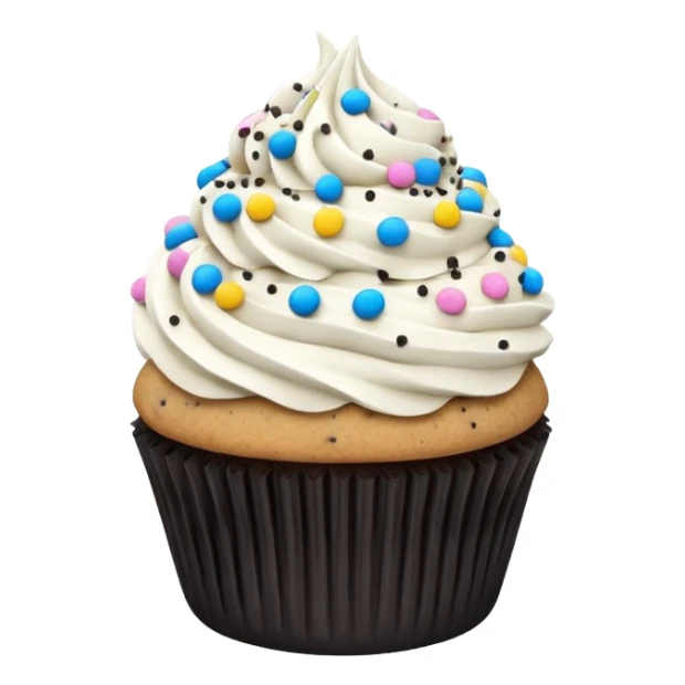 Cookies and cream cupcake with cookies and cream bites sticker