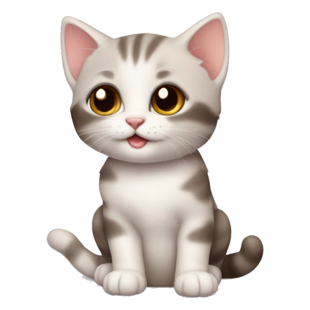 Very cute and sweet kitten sticker