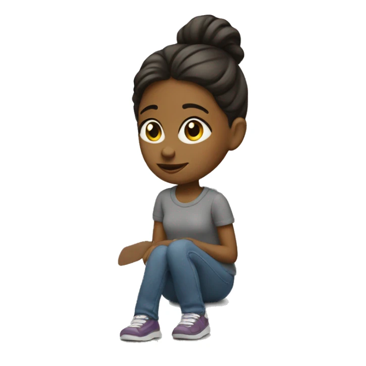 A girl goes to the bank sticker