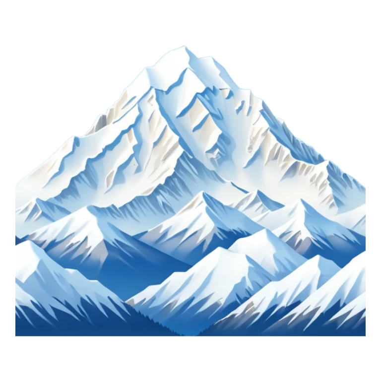 Make an emoji of Kanchenjunga mountain, with background transparent sticker