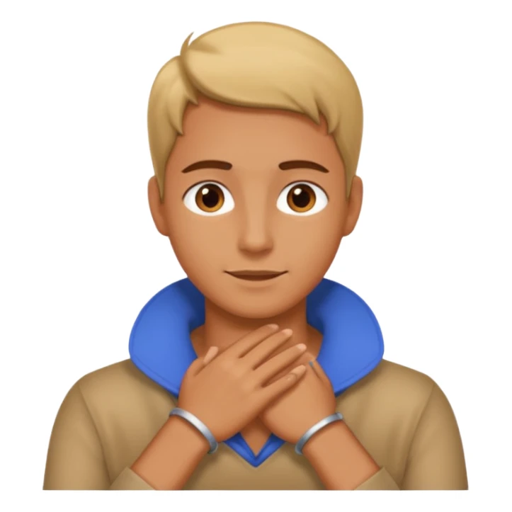  person with hands around his neck  sticker