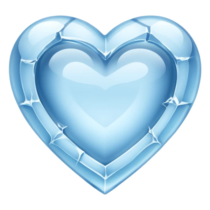 a heart chiseled from a block of ice sticker
