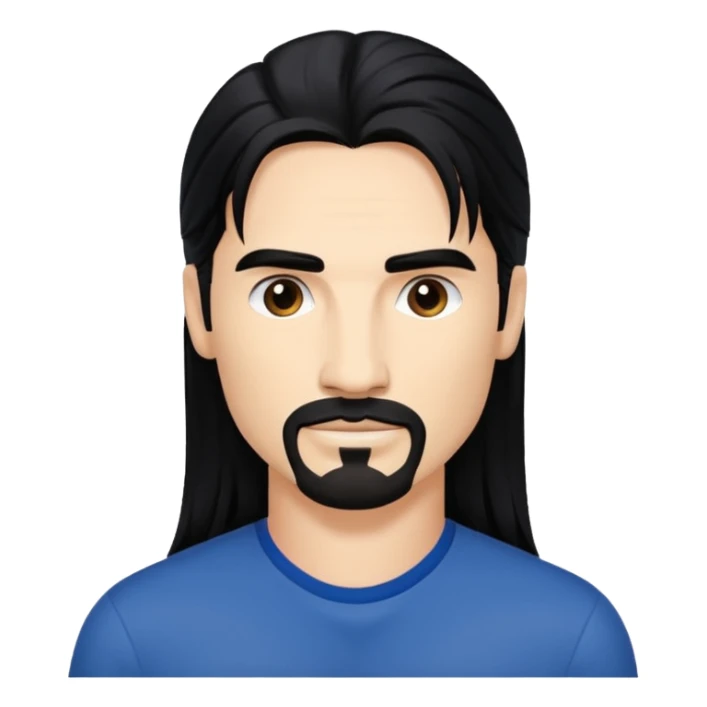 Kevin Richardson with long black hair sticker