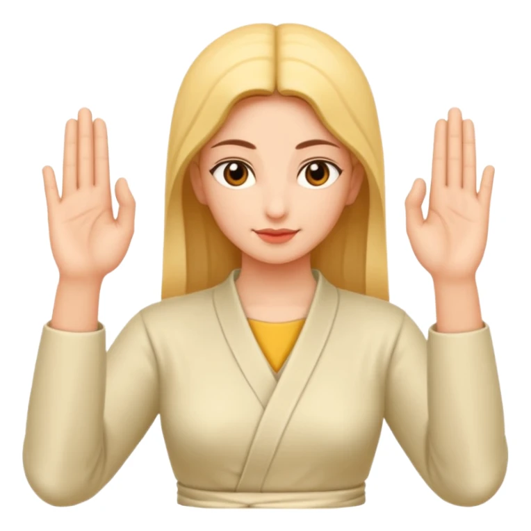 Due mani in posizione di mudra, posizione del potere sticker