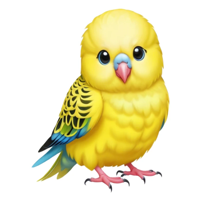 Yellow budgie sticker