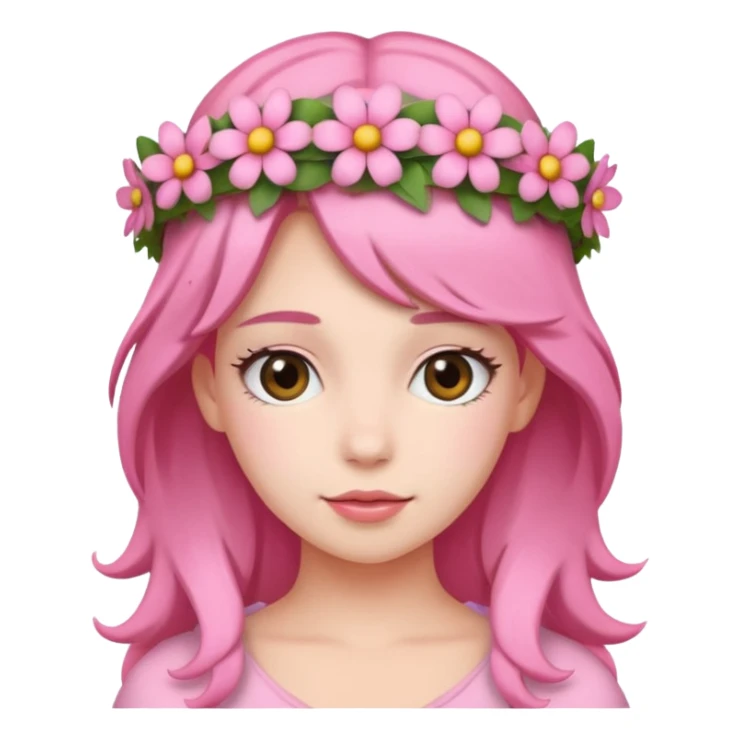 A pink woman cute and pretty sticker