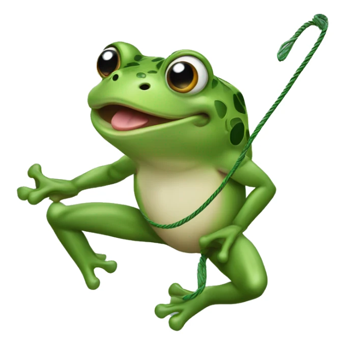 A frog using his tongue as a lasso to catch a fly  sticker