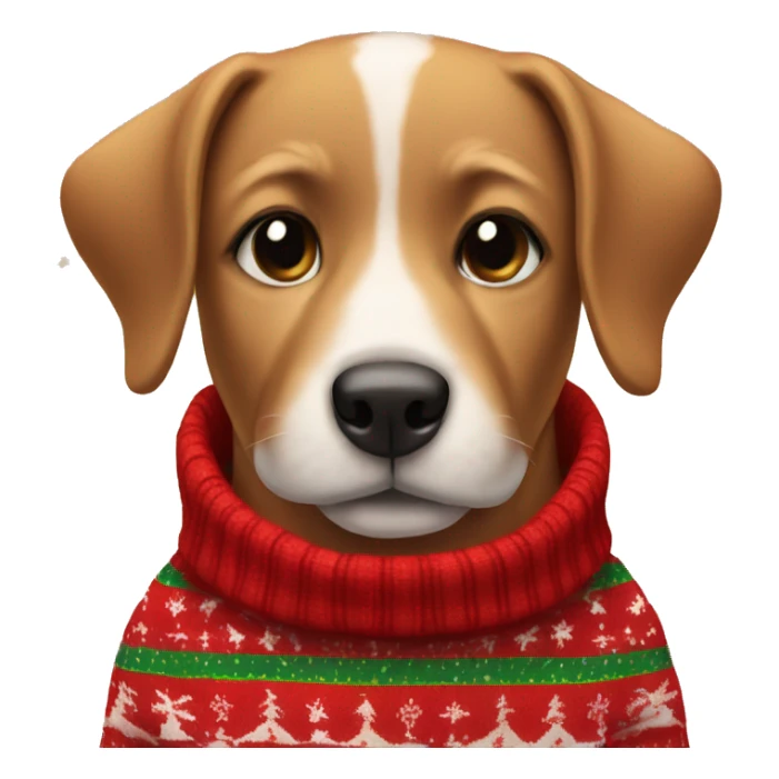 Dog in Christmas sweater  sticker