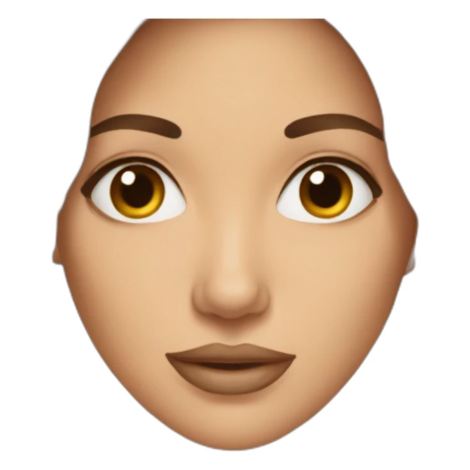 woman making botox with brown hair sticker