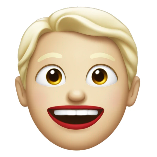 white foot with eyes, smile and red lips sticker