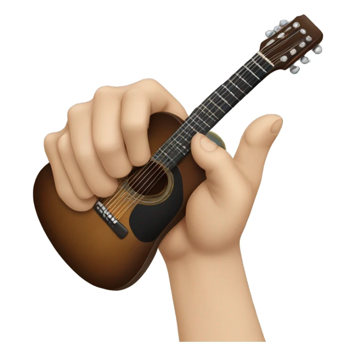 hand fist holding a guitar pick sticker