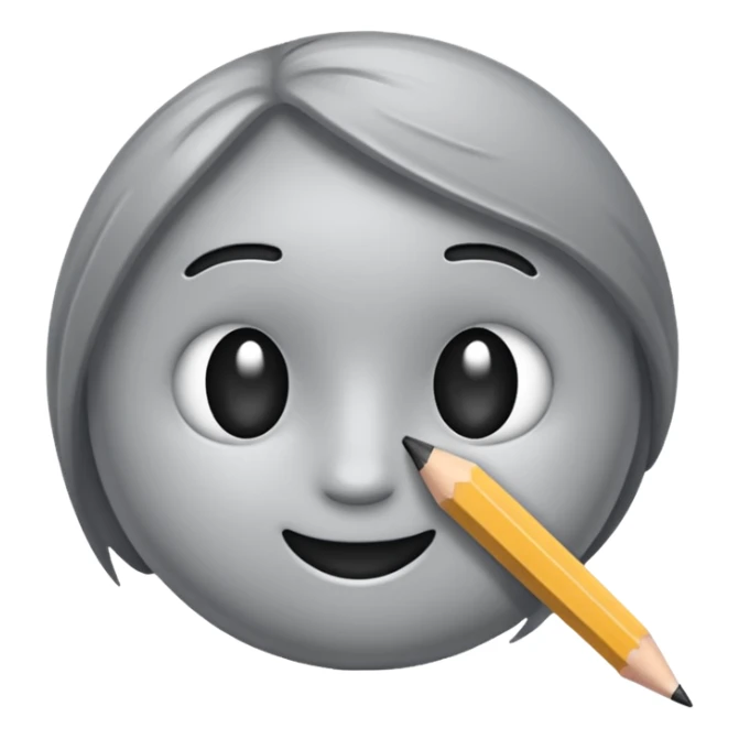 create an emoji of a sketching  sticker