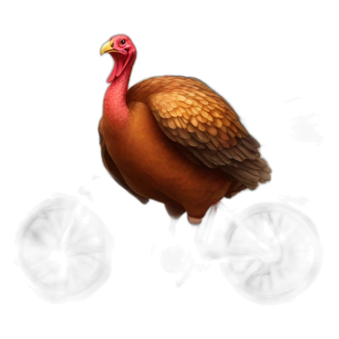 turkey-Riding-a-bright-red-bike sticker