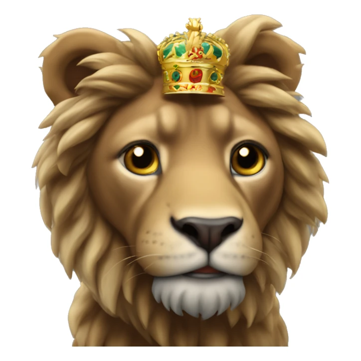 Un leon  rugiendo con corona de brillo de Reyna  sticker